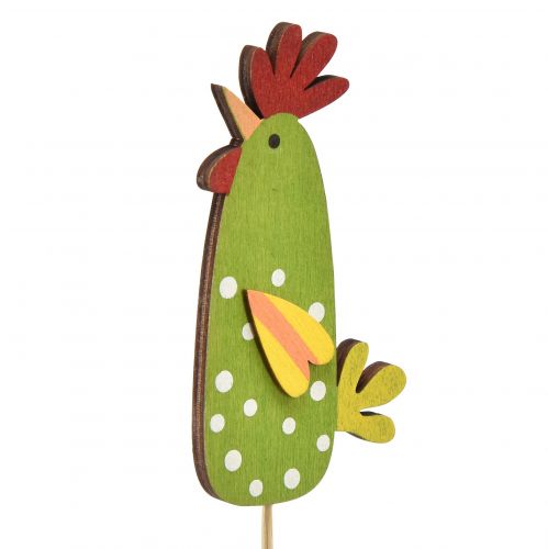 Prodotto Tappo fiore Pasqua galline divertenti in legno 5,5×10 cm 12 pz