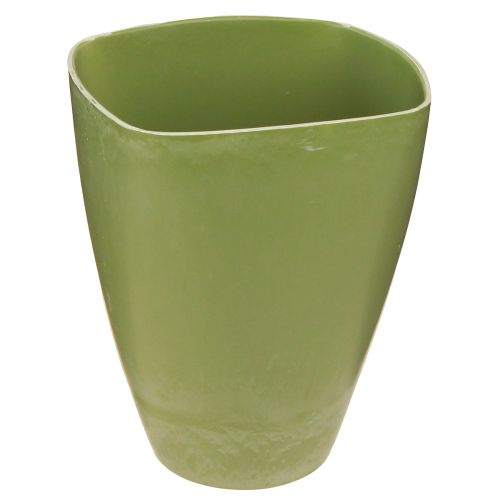 Vaso per orchidee vaso da fiori vaso di plastica verde H16,5 cm 4 pezzi