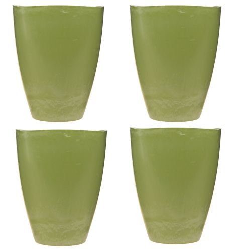 Prodotto Vaso per orchidee vaso da fiori vaso di plastica verde H16,5 cm 4 pezzi