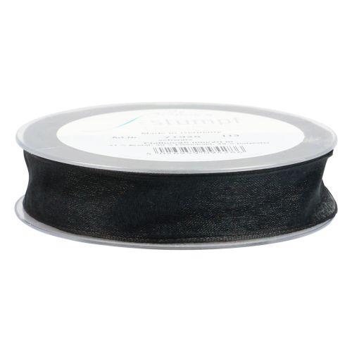 Prodotto Nastro di chiffon organza nastro di organza nero 25mm 20m