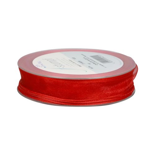 Prodotto Nastro di chiffon nastro di organza nastro decorativo organza rosso 15 mm 20 m