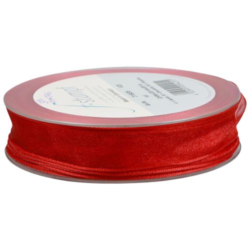 Prodotto Nastro in chiffon nastro di organza nastro decorativo organza rosso 25mm 20m