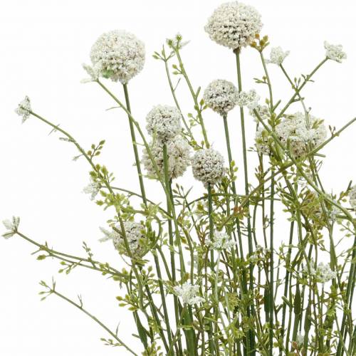 Floristik24 Bacchette artificiali bianche craspedia bundle essiccazione bouquet 3 pezzi