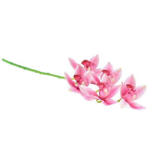 Prodotto Orchidea Cymbidium artificiale 5 fiori rosa 65 cm