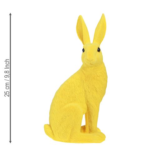 Prodotto Coniglietto decorativo seduto Coniglietto pasquale floccato giallo 12×9×25 cm