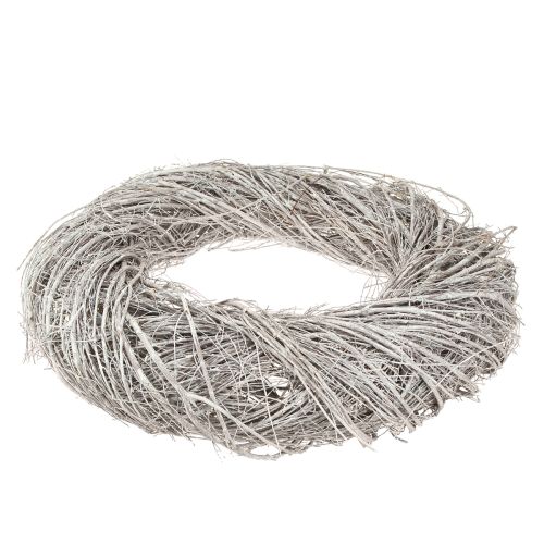 Prodotto Corona decorativa con grandi rami di olmo bianco-grigio lavati Ø50cm