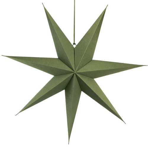 Floristik24 Lampada decorativa stella di carta da appendere verde iuta 75x20 cm