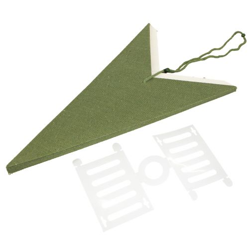 Prodotto Lampada decorativa stella di carta da appendere verde iuta 75x20 cm