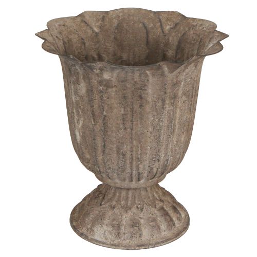 Prodotto Trofeo decorativo vaso per piante dall&#39;aspetto antico grigio marrone Ø15cm H16cm