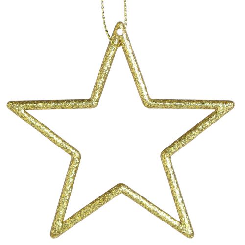 Prodotto Stelle decorative Decorazioni per albero di Natale glitter oro 7,5 cm 40 pz