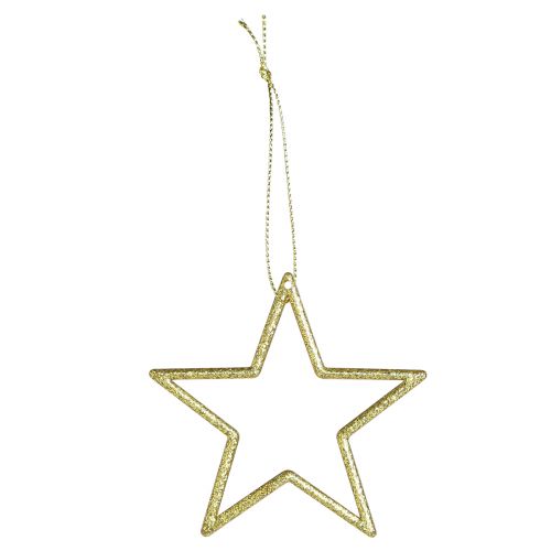 Prodotto Stelle decorative Decorazioni per albero di Natale glitter oro 7,5 cm 40 pz