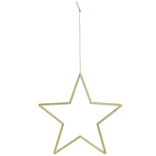 Prodotto Stelle decorative dorate con stelle decorative per albero glitterate 18 cm 8 pz