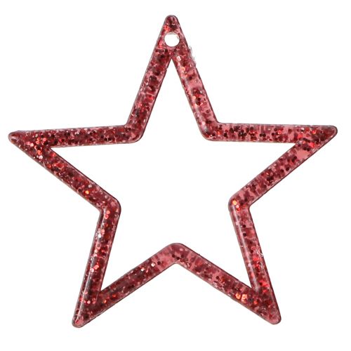 Prodotto Stelle decorative rosse glitter piccole stelle di Natale 4,5 cm 120 pz