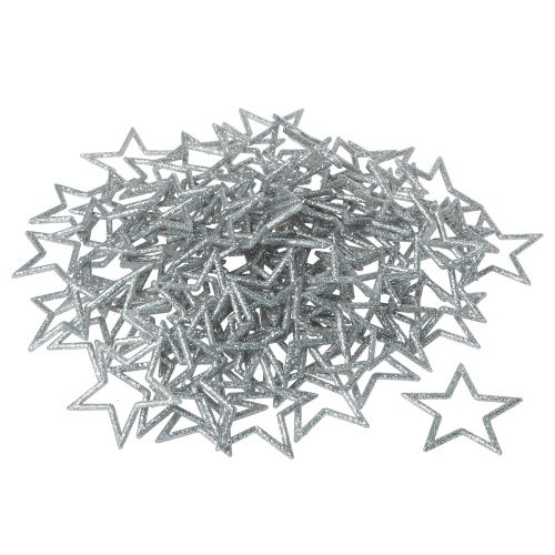 Prodotto Stelle decorative Stelle di Natale glitter argento 4,5 cm 120 pz