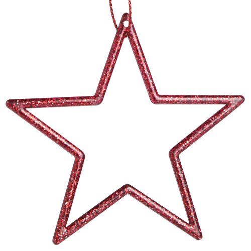 Prodotto Stelle di Natale decorative da appendere rosse 7,5 cm 40 pz