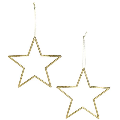 Prodotto Stelle decorative per appendere decorazioni per l&#39;albero oro Ø12cm 12 pz