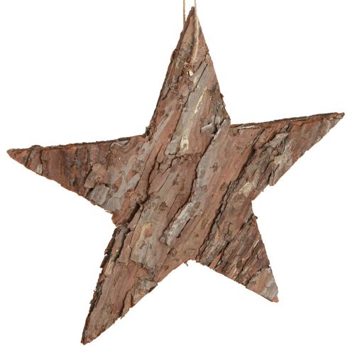 Floristik24 Stelle decorative da appendere in corteccia di pino Stelle di pino 20 cm 3 pezzi