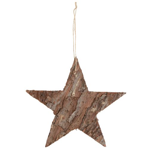 Prodotto Stelle decorative da appendere in corteccia di pino Stelle di pino 20 cm 3 pezzi