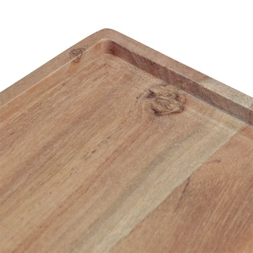 Prodotto Vassoio decorativo in legno di acacia rettangolare naturale 30×25 cm