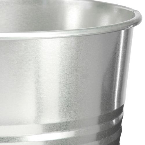 Floristik24 Vaso decorativo vaso da terra conico in metallo argento H 49 cm 18 L