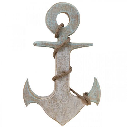 Prodotto Anchor Deco Wood Maritime Deco Bianco Blu 24,5 cm x 14,5 cm