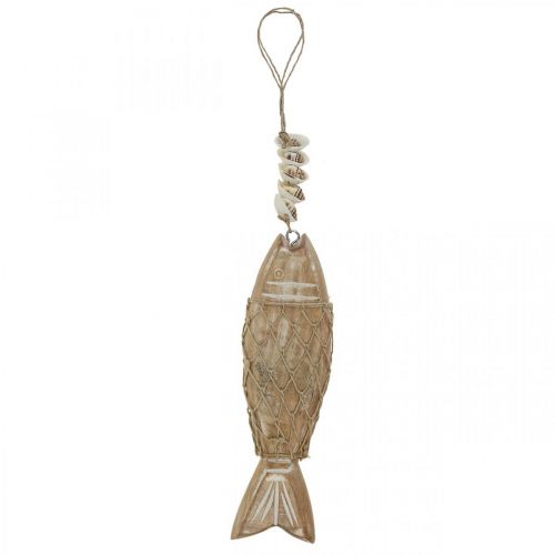 Prodotto Pesce decorativo, pesce di legno Deco, pendente di pesce in legno 21cm