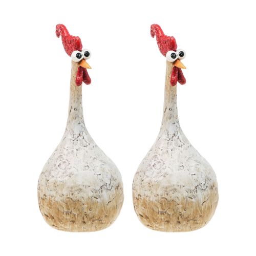 Figure decorative di polli decorativi Decorazione pasquale pollo divertente  H15cm 2 pezzi