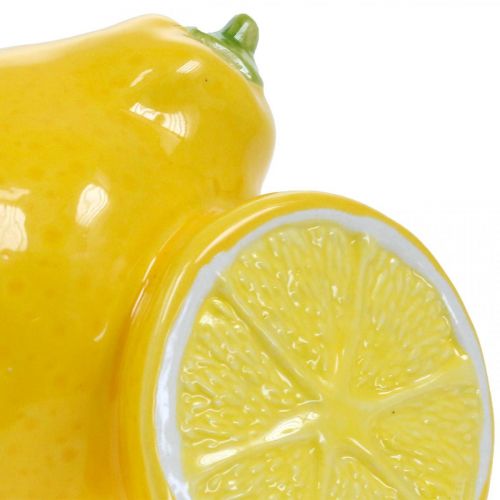 Floristik24 Decorazione da tavola decorativa estiva in ceramica al limone, decorazione da tavolo 11 cm