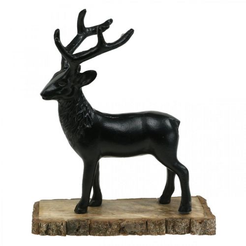 Prodotto Deco Deer Deco Renna Metallo Legno Nero H25cm