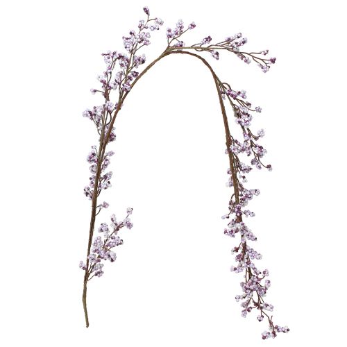 Floristik24 Appendiabiti decorativo ramo di bacca bianco viola gelo invernale 130 cm