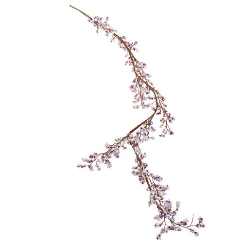 Prodotto Appendiabiti decorativo ramo di bacca bianco viola gelo invernale 130 cm