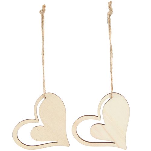 Prodotto Appendino decorativo decorazione a cuore per la festa della mamma rosso bianco 7,5 cm 12 pz