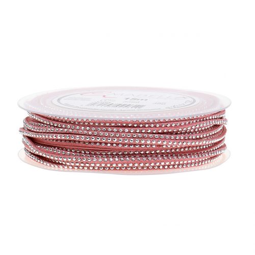 Prodotto Cinturino in pelle Cavo a nastro rosa con rivetti 3mm 15m