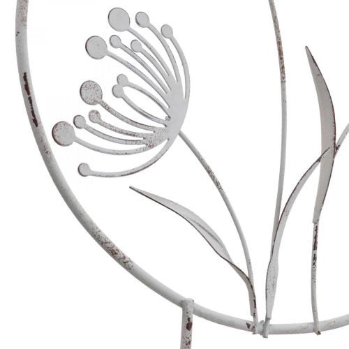 Prodotto Porta anello decorativo molla in metallo bianco Ø20cm H32cm