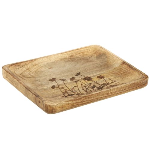 Prodotto Vassoio decorativo in legno di mango con motivo floreale vassoio 25×20 cm