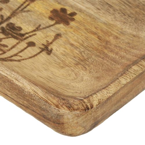 Prodotto Vassoio decorativo in legno di mango con motivo floreale vassoio 25×20 cm