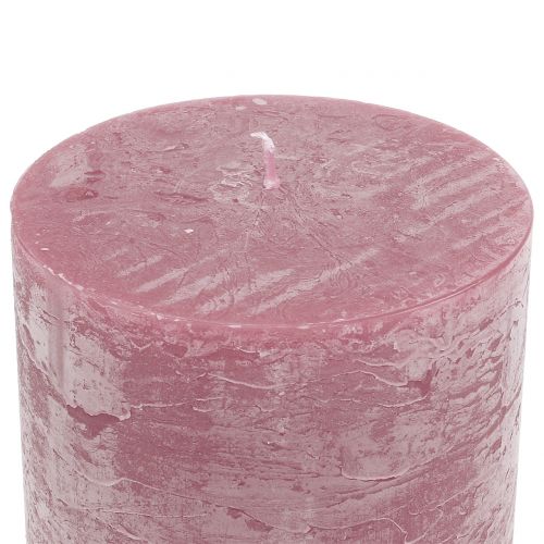 Prodotto Candele tinta unita rosa antico 60x100mm 4 pz