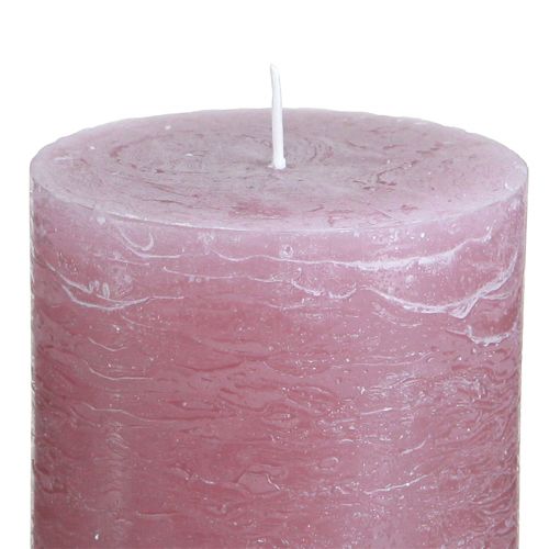 Prodotto Candele in tinta unita Candele a colonna rosa antico 70×80 mm 4 pz