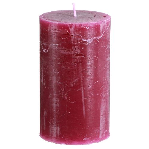 Floristik24 Candele in tinta unita Candele a colonna Berry viola 70×120 mm 4 pz