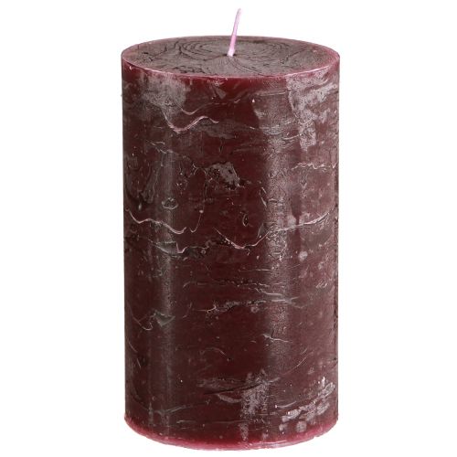 Floristik24 Candele in tinta unita Candele a colonna bordeaux 70×120 mm 4 pz