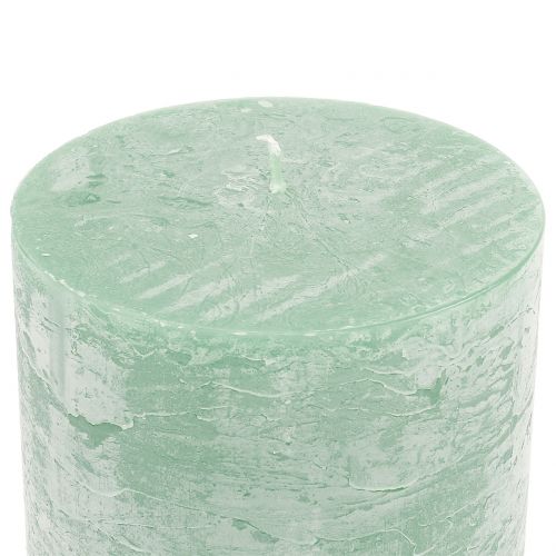 Prodotto Candele tinta unita verde chiaro 60x100mm 4 pz