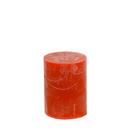 Candele colorate arancio 60x80mm 4pz