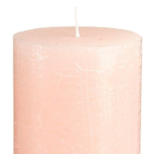 Prodotto Candele in tinta unita rosa candele a colonna rosa chiaro 70×120 mm 4 pz