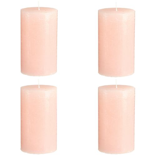 Prodotto Candele in tinta unita rosa candele a colonna rosa chiaro 70×120 mm 4 pz