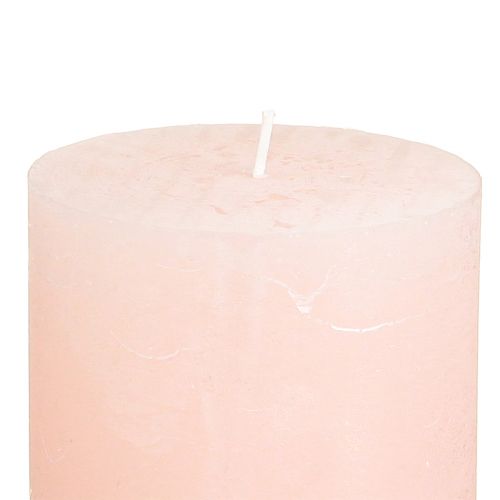 Prodotto Candele tinta unita rosa candele a colonna rosa chiaro 70×80 mm 4 pz