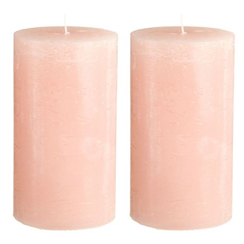 Prodotto Candele in tinta unita rosa candele a colonna rosa chiaro 85×150 mm 2 pz