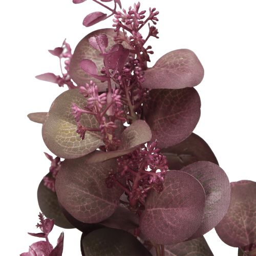 Prodotto Ramo artificiale decorativo Ramo di eucalipto bordeaux 66 cm 2 pezzi