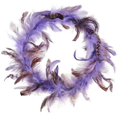 Prodotto Ghirlanda di piume Ghirlanda decorativa di piume di fagiano viola Ø20cm 3 pz