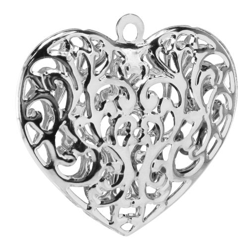 Prodotto Cuore in filigrana da appendere cuore in metallo argento cm 5,5×5 20 pz