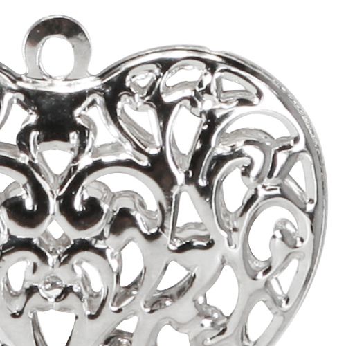 Prodotto Cuore in filigrana da appendere cuore in metallo argento cm 5,5×5 20 pz